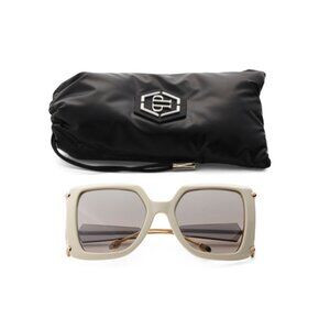 PHILIPP PLEIN Cream Square Sunglasses